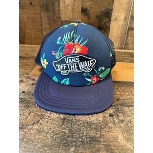 Vans Hat Off the Wall navy floral classic patch trucker hat